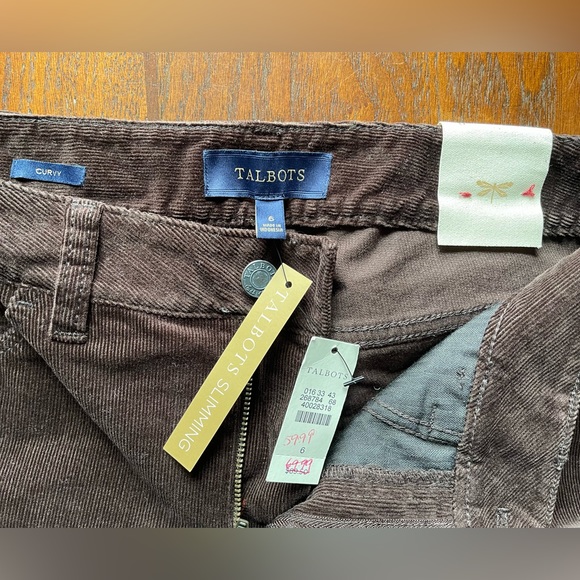 Talbots size 6 corduroy, straight leg & curvy fit.140. - Picture 3 of 4